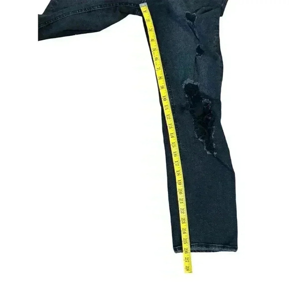 KanCan Women's High Rise Distressed Black Straight Leg Jeans Size 11 - Picture 5 of 7